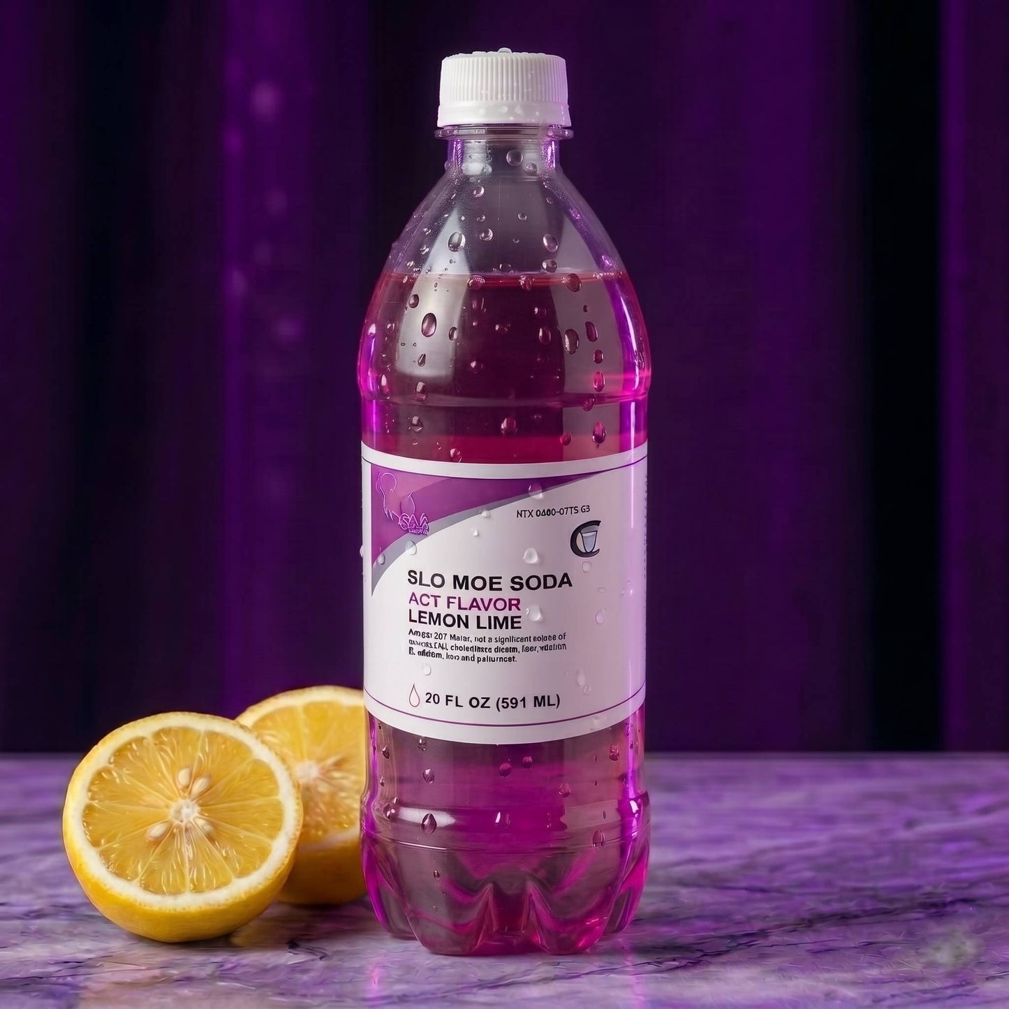 Slo Moe Soda Lemon Lime Act flavor 20 oz