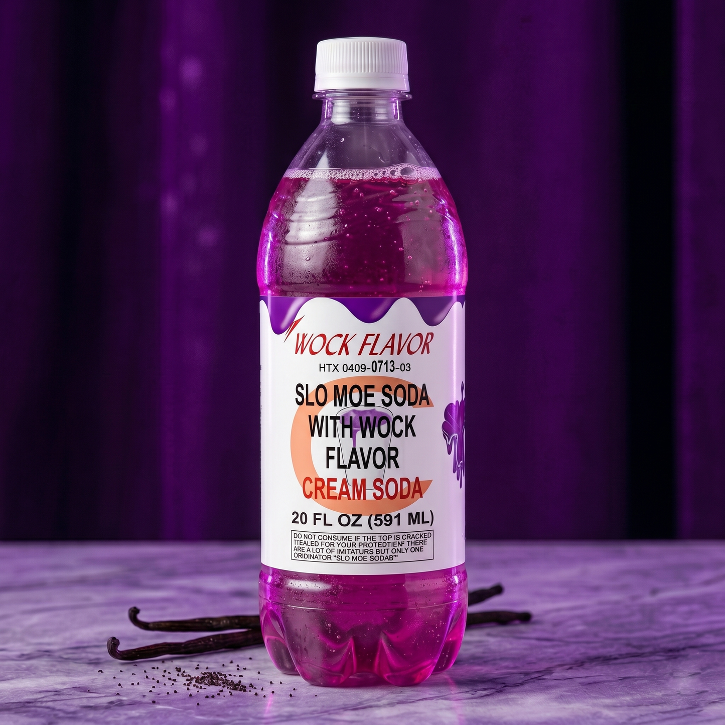 Slo Moe Soda Cream Soda Wock Flavor 20 oz