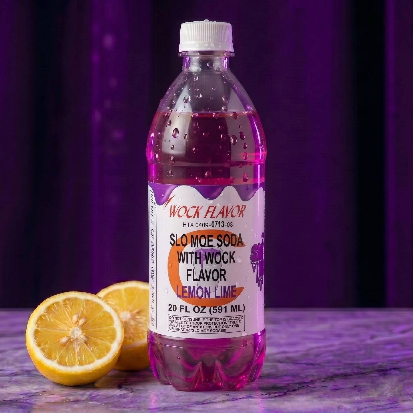Slo Moe Soda Lemon Lime Wock Flavor 20 oz
